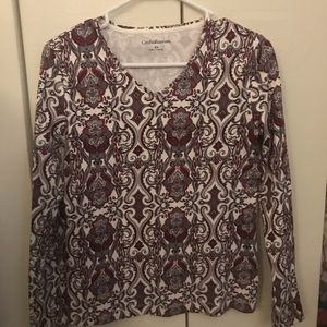 Croft and barrow long sleeve blouse